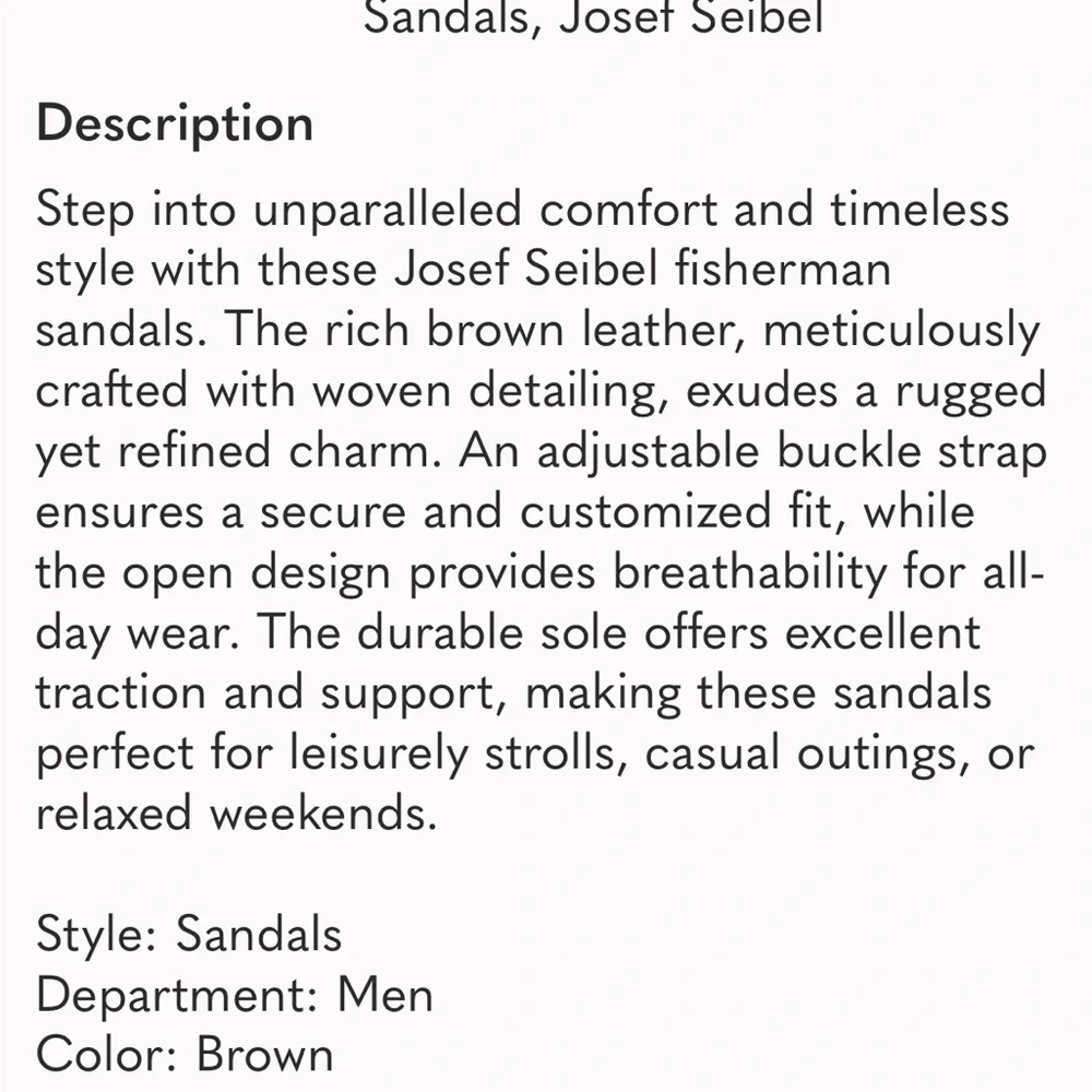 Men's Josef Seibel Tan Leather Sandals